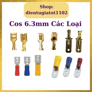 100 chiếc Đầu cos xe máy, đầu cos đồng, đầu cos 6.3mm [Nhiều Loại]