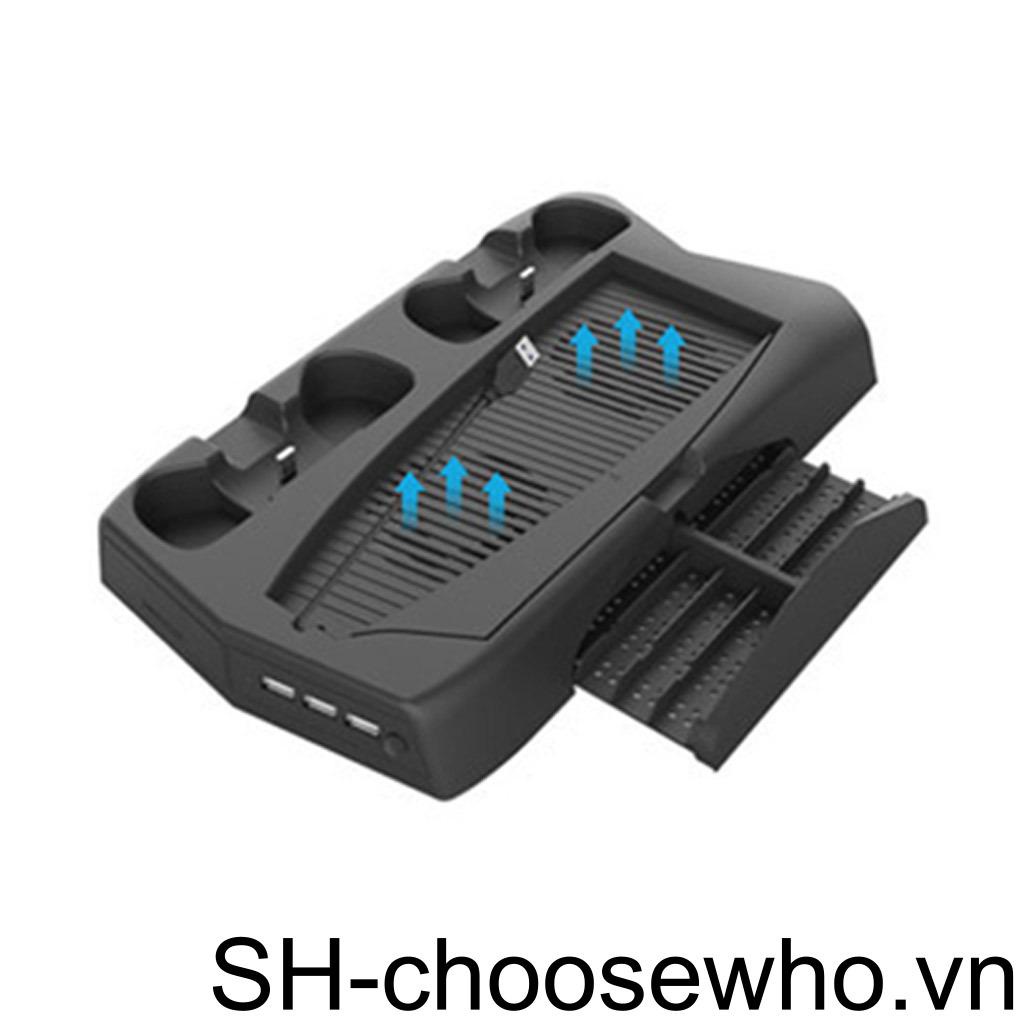 Đế Quạt Tản Nhiệt 3 Cổng Sạc USB Cho Tay Cầm Chơi Game