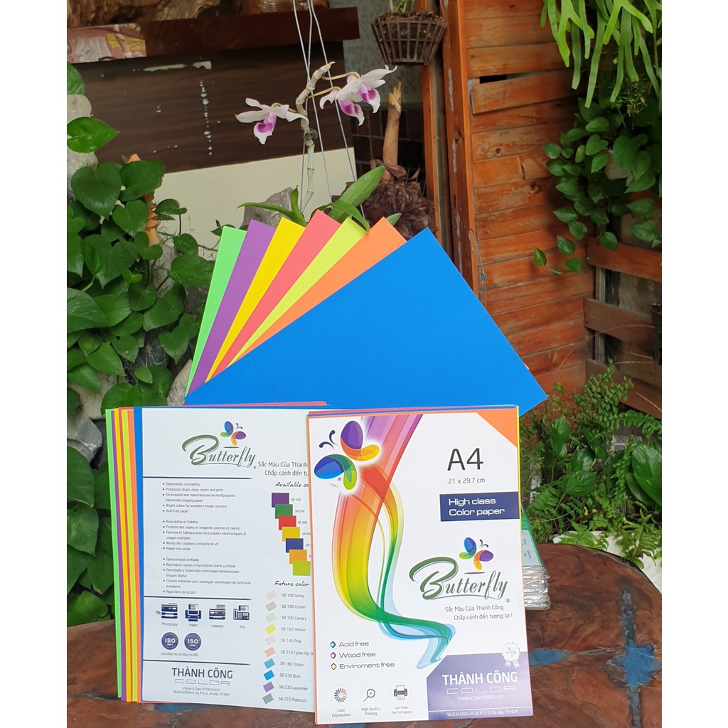Giấy A4 dày Dạ Quang 180gsm - 1 xấp