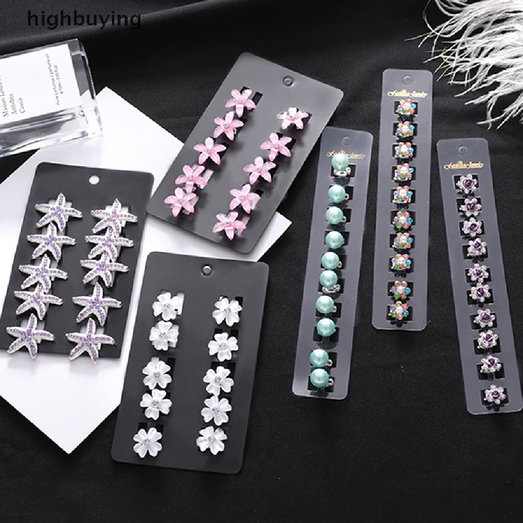 Set 10 KẹP TóC HìNh Bông Hoa ĐíNh Kim Cương Giả ThờI Trang Cho Bé