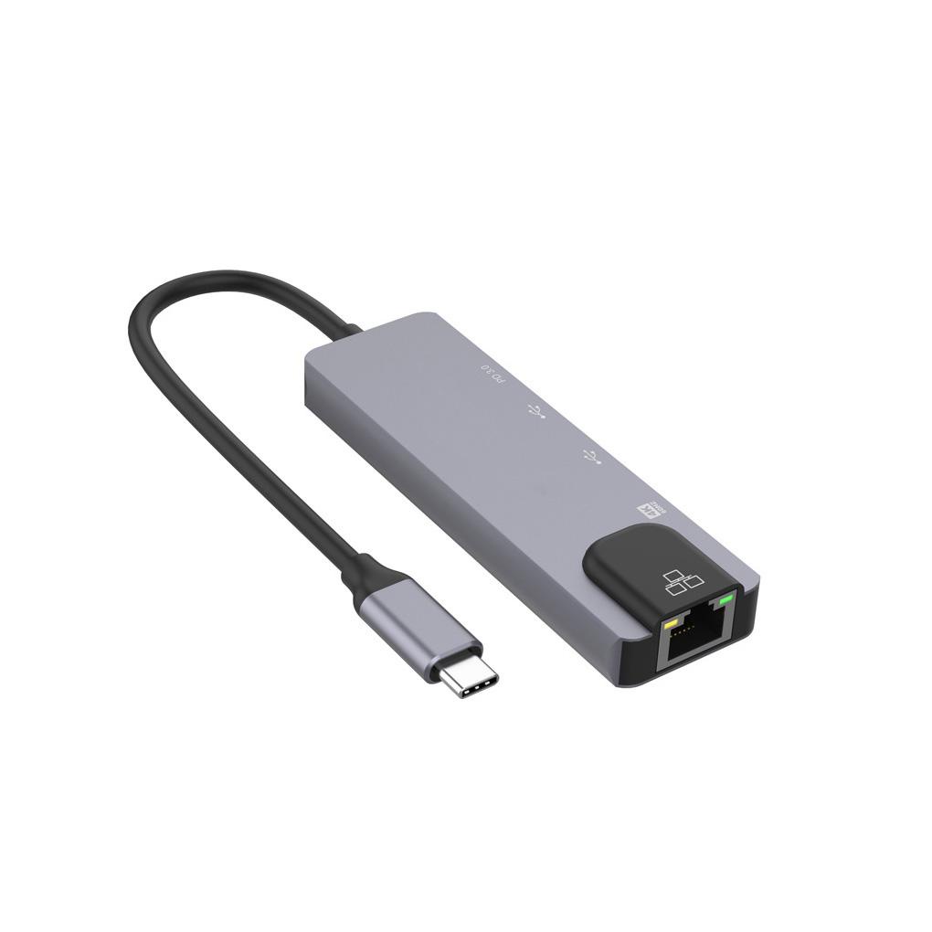 Bộ Chia Cổng USB 2 0 HDMI-compatible 4K HD PD Rj45 100M USB-C Cho Điện Thoại Ổ Đĩa U