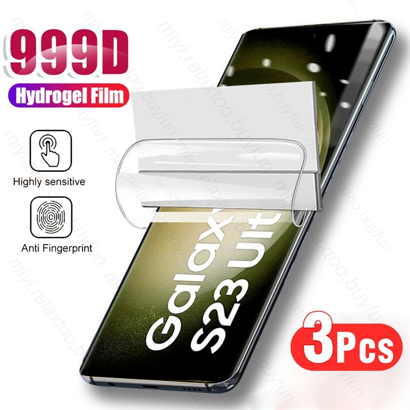 3PCS 999D Curved Soft Hydrogel Film for Samsung Galaxy S23 Ultra Screen Protector Not Glass Sumsung S 23Ultra S23Ultra S 23 S23+