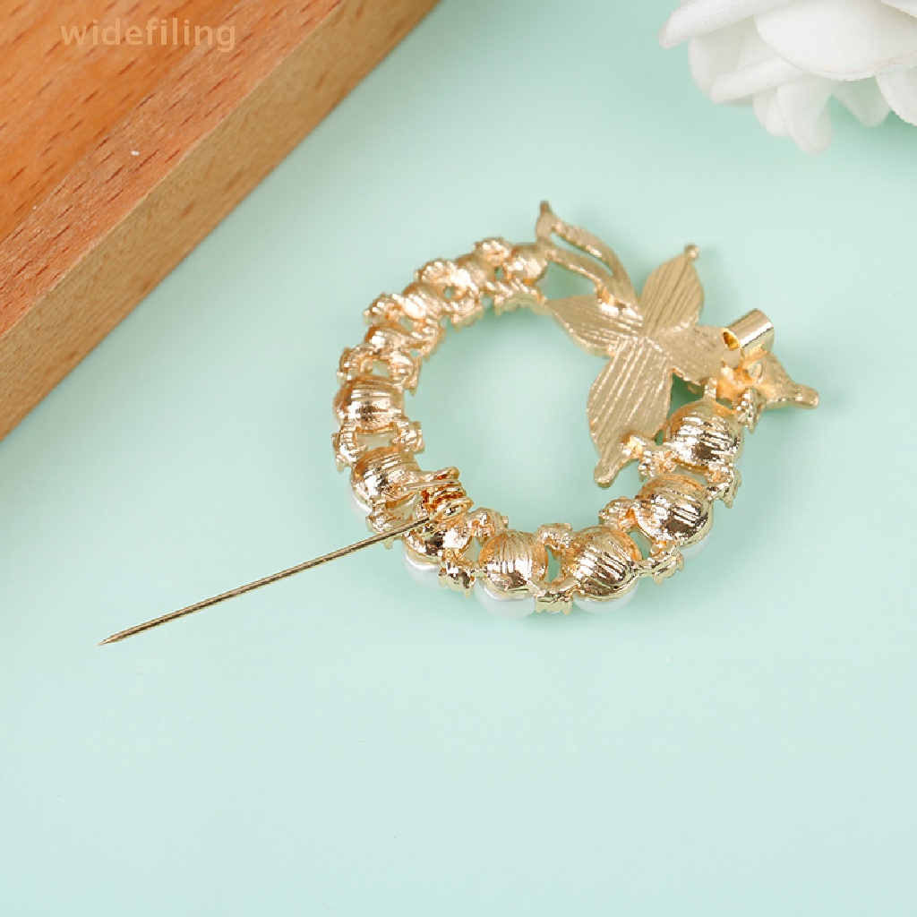 Ghim Cài Áo Hình Bướm Đính Ngọc Trai Nhân Tạo Thời Trang