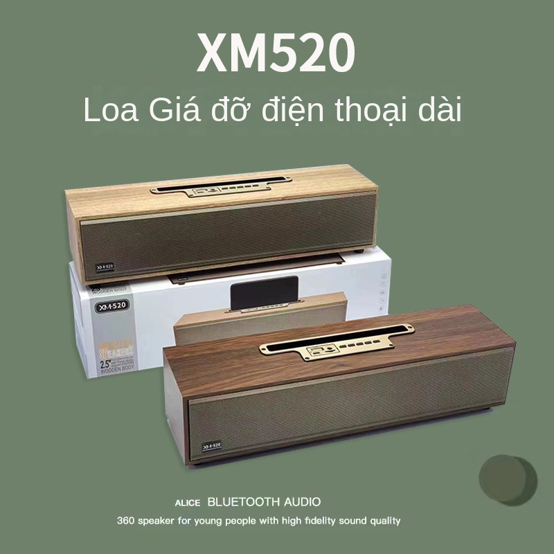 Loa Gỗ Dải Dài XM520 Dùng Cho Máy Tính / Điện Thoại Di Động