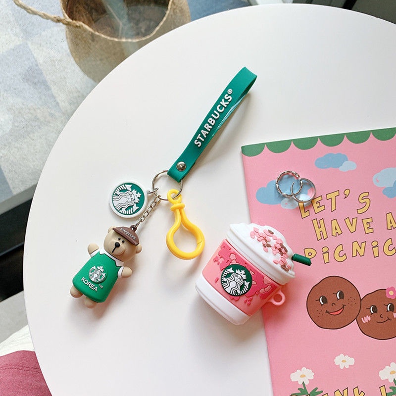 Vỏ Bảo Vệ Hộp Sạc Tai Nghe bluetooth Không Dây airpods1 / 2 pro3 Hình Ly Nước Hoa Anh Đào Sáng Tạo