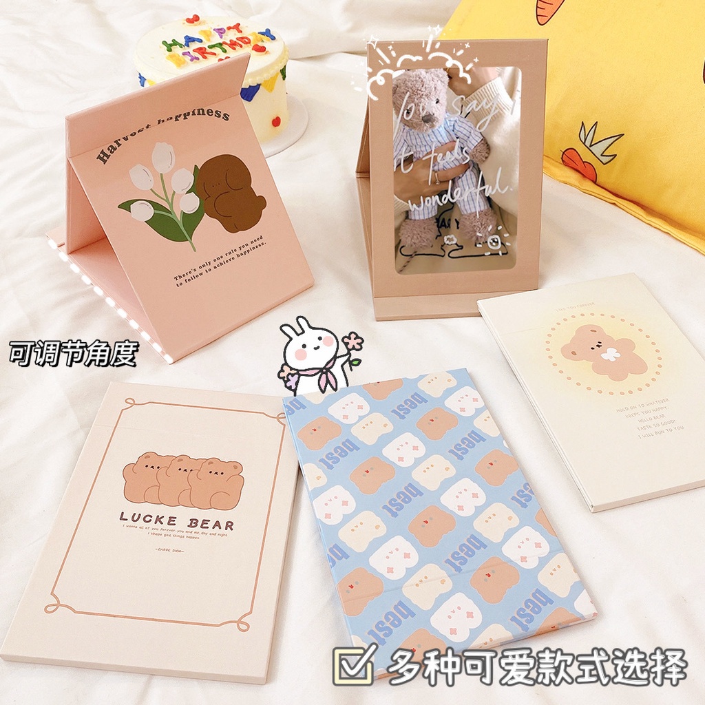 Gương Giấy Gấp Để Bàn Họa Tiết Hoạt Hình Mới Lạ