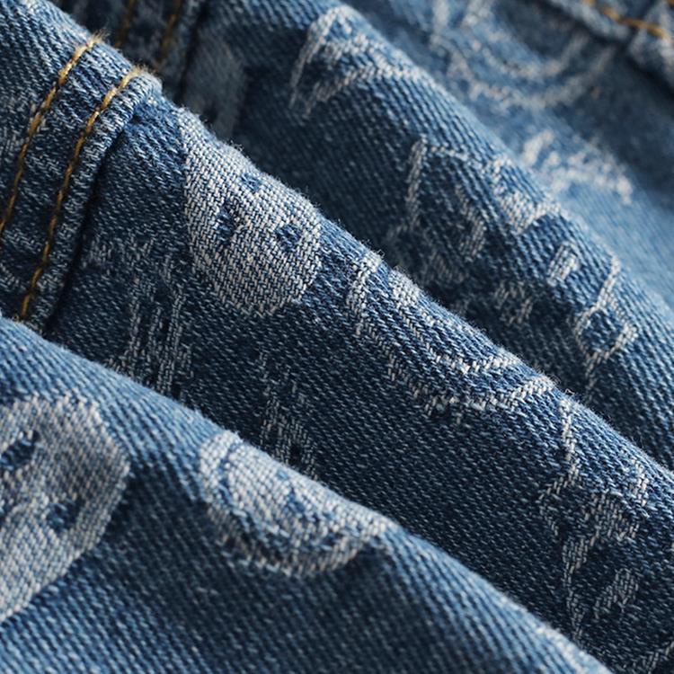 Quần Short Denim Mỏng Dáng Rộng In Họa Tiết Thời Trang Mùa Hè Cho Nam