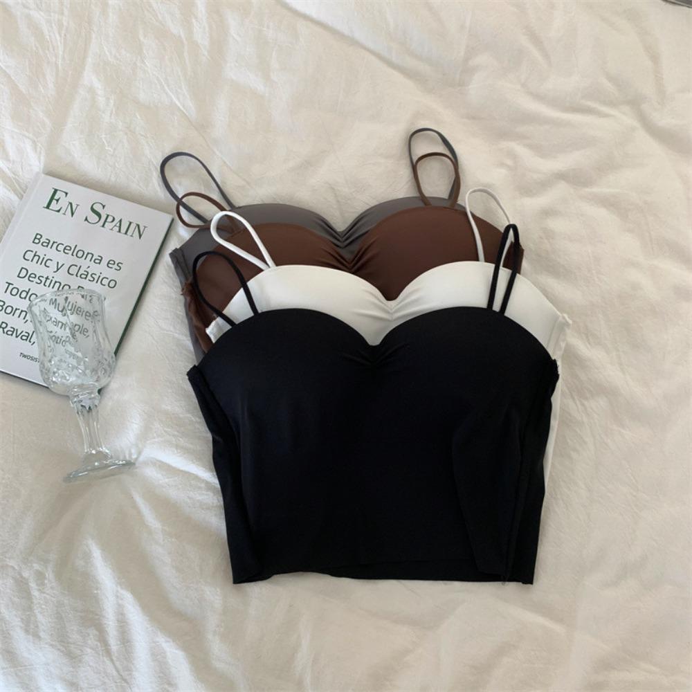 NICKOLAS Áo Lót Lụa Không Đường May Hở Lưng Thoải Mái Dành Cho Nữ