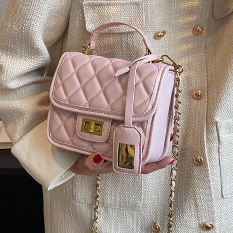 Túi Đeo Chéo Họa Tiết Hình Thoi Dập Nổi Thời Trang Cho Nữ