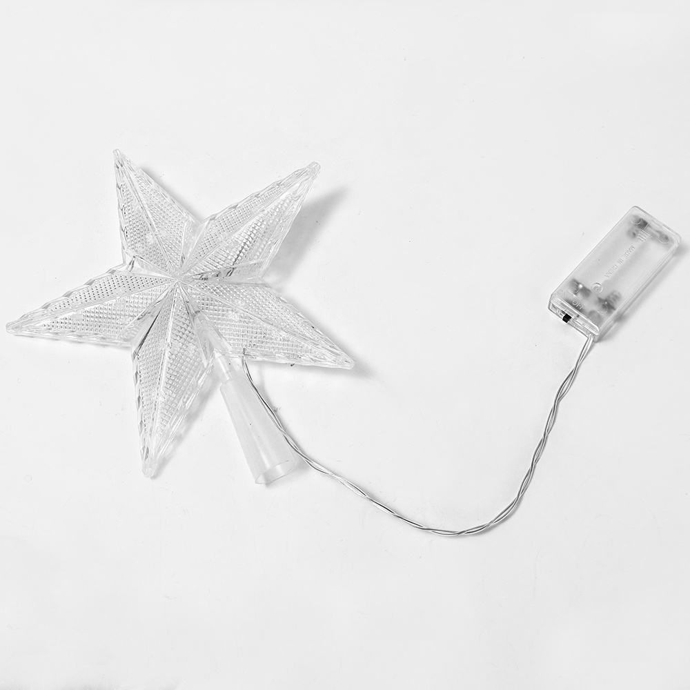 Đèn Led Hình Ngôi Sao Lấp Lánh Trang Trí Cây Thông Giáng Sinh Năm Mới 20cm