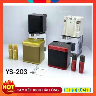 Loa Karaoke Bluetooth YS 203 Kèm 2 Micro Không Dây, Âm Thanh Siêu Hay + 12 Tháng BH