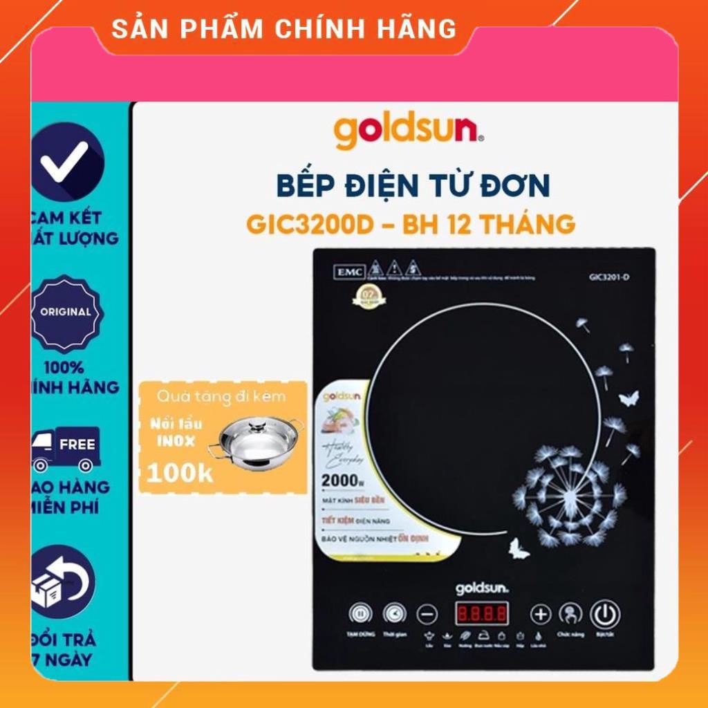 Bếp từ đơn Goldsun GIC3201-M và Bếp hồng ngoại đơn GIC3501-D - Bếp điện từ nấu lẩu, chiên, xào rán - HÀNG CHÍNH HÃNG