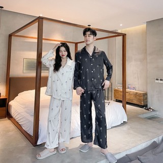 Bộ Đồ Ngủ Vải Lụa Mỏng Thiết Kế Mới Quyến Rũ Cho Cặp Đôi