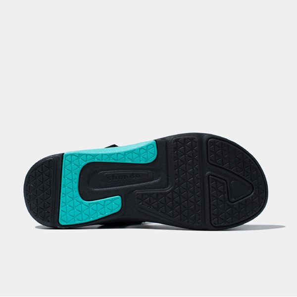 SHONDO | Giày Sandals Shondo F7 Racing nam nữ đen xanh mint F7R1313