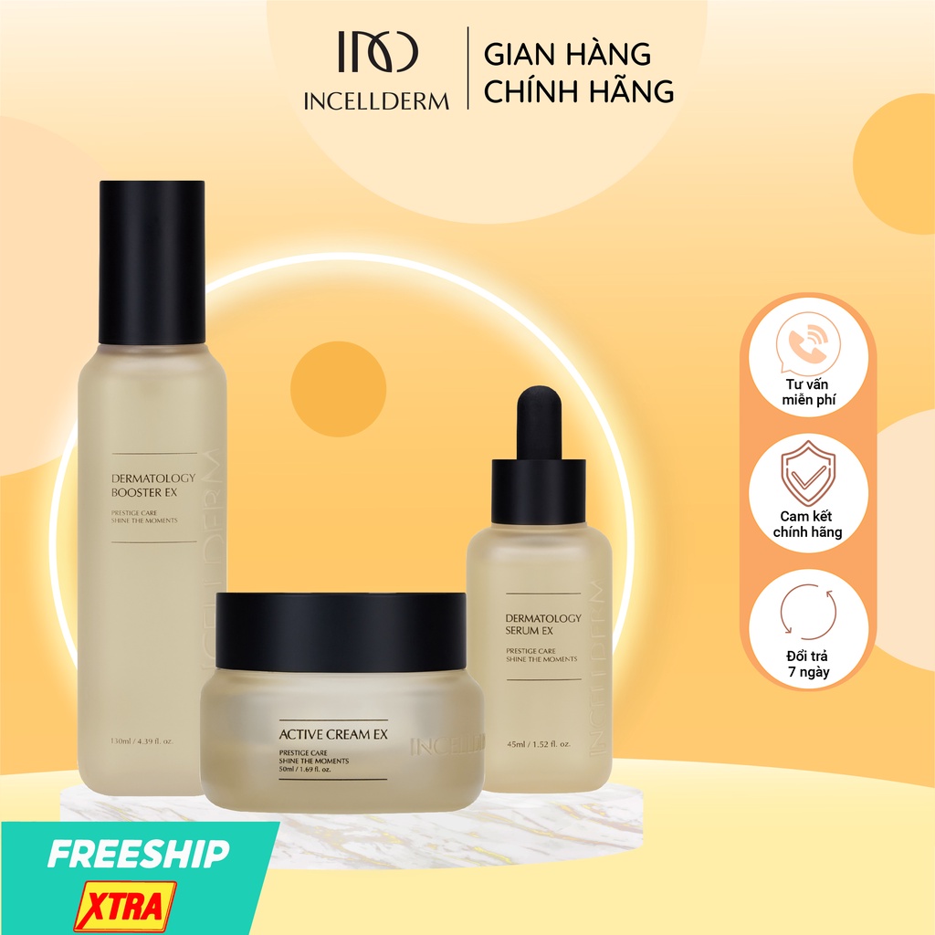 Bộ sản phẩm Incellderm Dermatology First Package EX IVN06 giúp làm chậm quá trình lão hoá