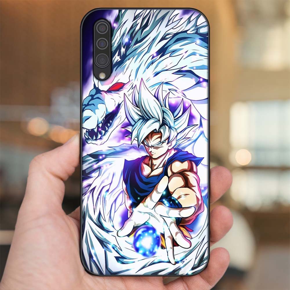Ốp lưng Samsung A30S, A50, A50S, A70, A70S viền đen in hình Son Goku Dragon Ball Super Saiyan