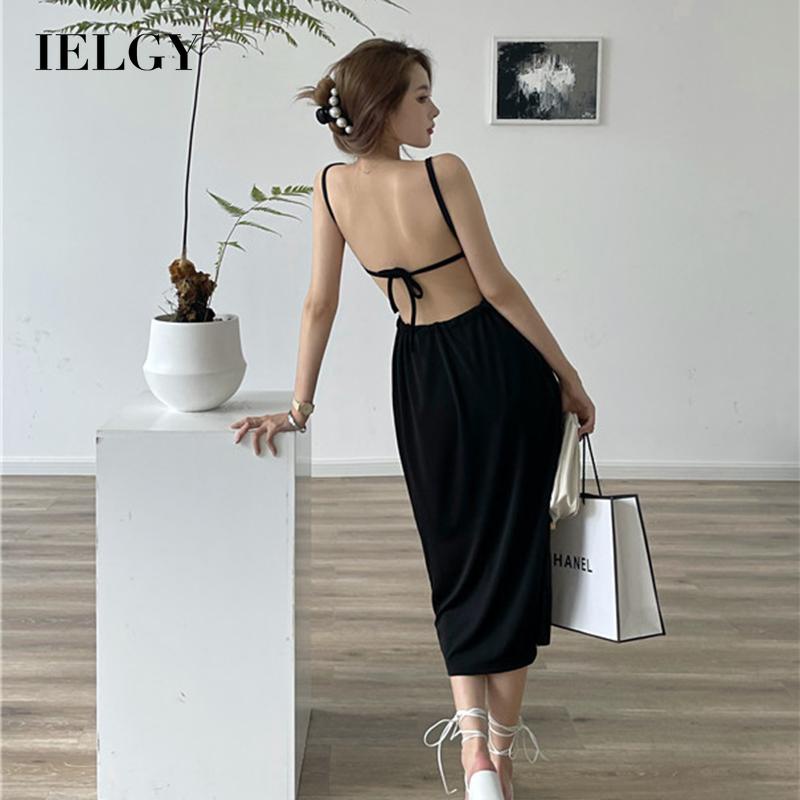 IELGY  Đầm Midi Eo Cao Phong Cách Pháp Thời Trang Cho Nữ