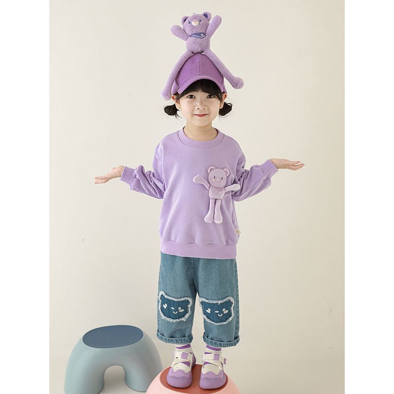 Quần Jean Ống Suông Thời Trang 2023 Dành Cho Bé Gái