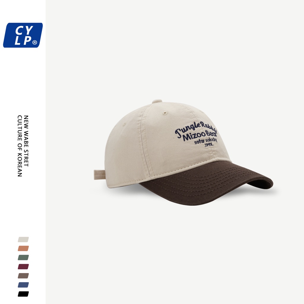 Mũ Lưỡi Trai Thêu Chữ Phối Màu Tương Phản Thời Trang Xuân Hè Cá Tính Cho Nam Và Nữ