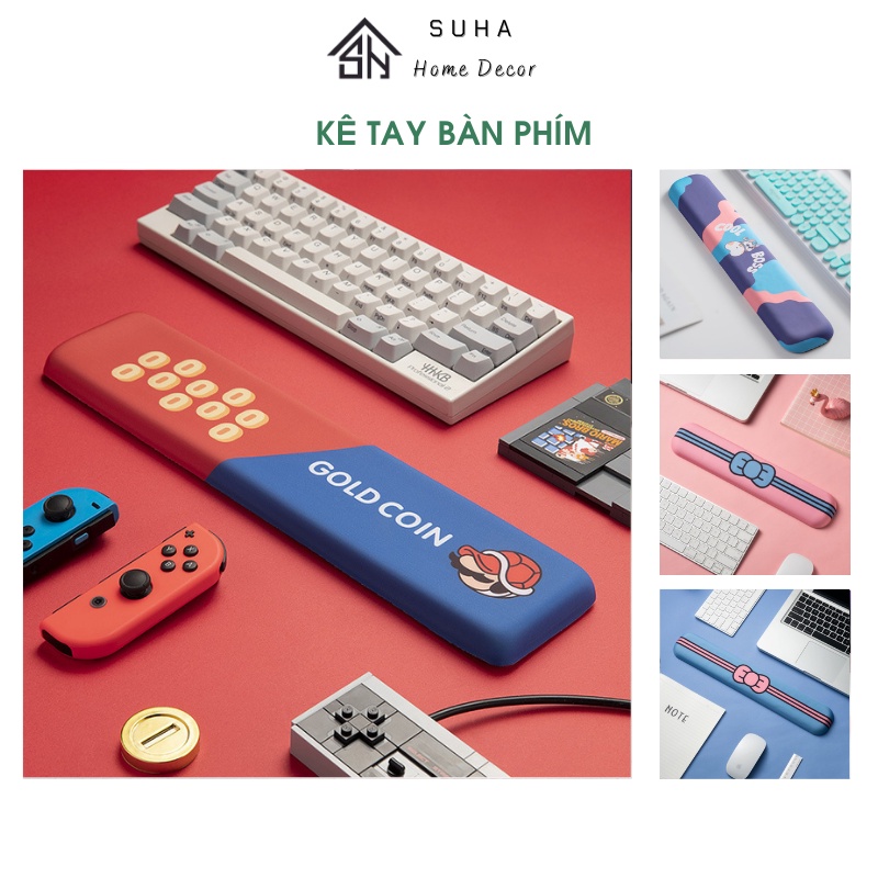 Kê tay bàn phím đệm kê tay keyboard silicon đàn hồi chống trơn chống mỏi công thái học - Suha Decor