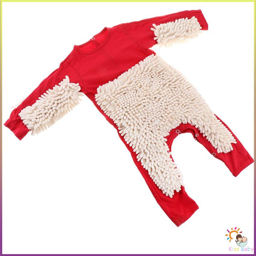 Baby Mop Romper Quần áo sơ sinh Bộ liền quần tập bò đồ lau nhà cho trẻ [N/6]
