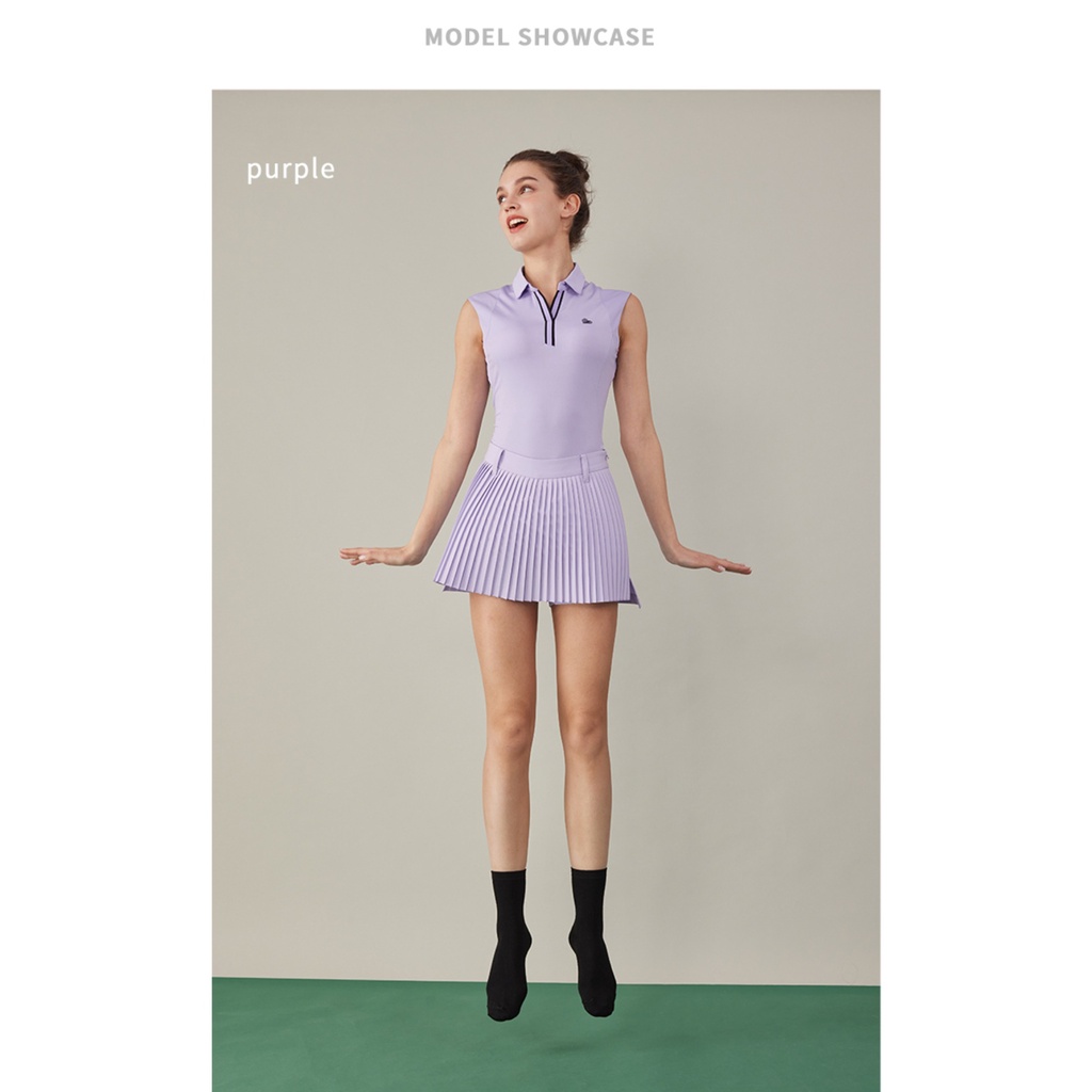 Bộ đồ thể thao không tay của LG Golf Womens Bộ đồ thể thao mỏng Thời trang ngắn tay T-Shirt Áo sơ mi màu vàng Bộ đồ thể thao nữ LG2192