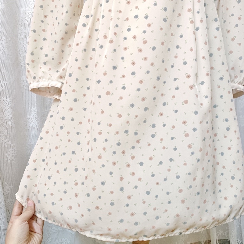 Đầm voan Nhật Earth Music & Ecology in hoa nhí pastel