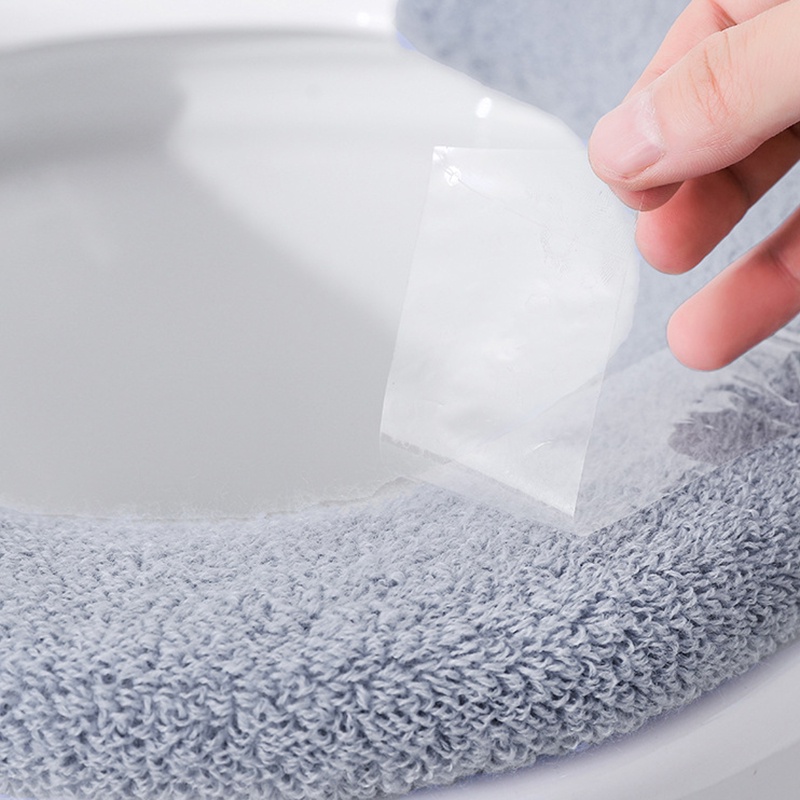 Đệm Lót Bồn Cầu Vải Dày Mềm Co Giãn Giặt Sạch Tiện Lợi