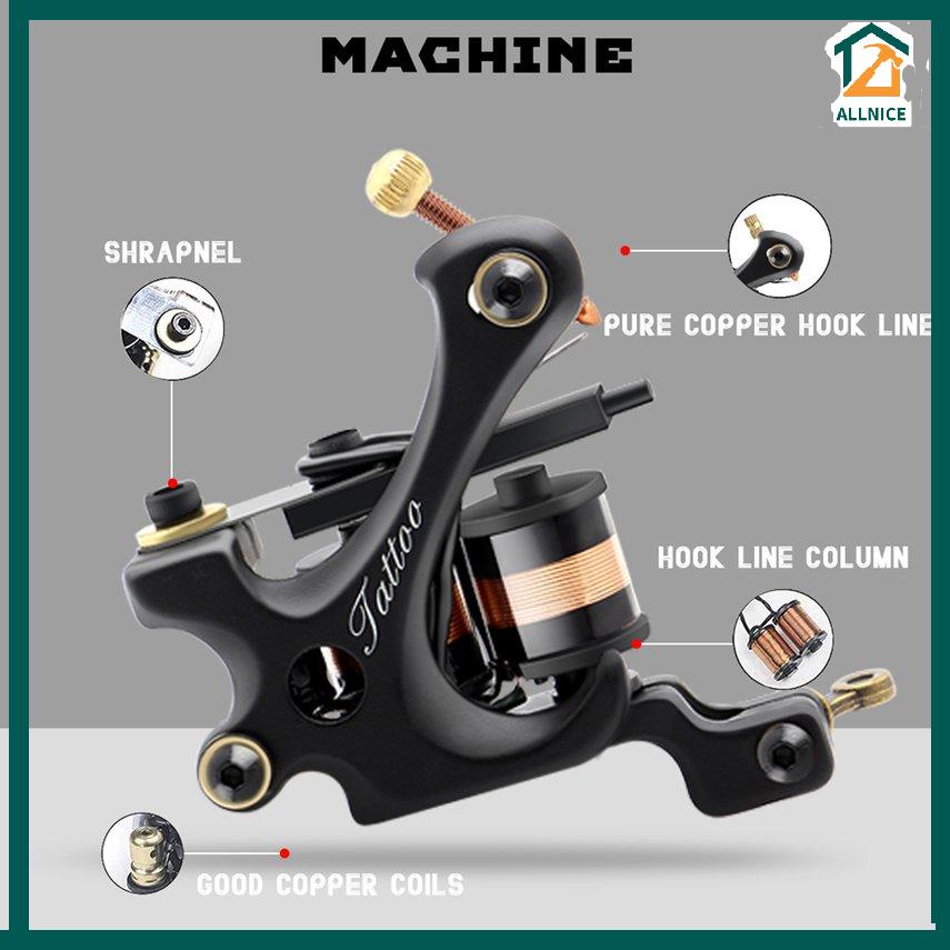 10 Warp Professional Gold Coils Tattoo Machine Handmade Tattoo Shader Liner