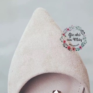 ( ORDER ) Giày sục da lộn phối đinh đế 2cm