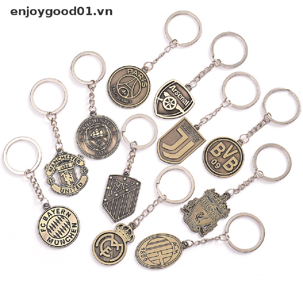 {Chìa Khóa} Móc Khóa Xe Hơi Bằng Kim Loại Hình Logo Câu Lạc Bộ Bóng Đá Châu Âu Làm Quà Lưu Niệm Cho Người Hâm Mộ Bóng Đá