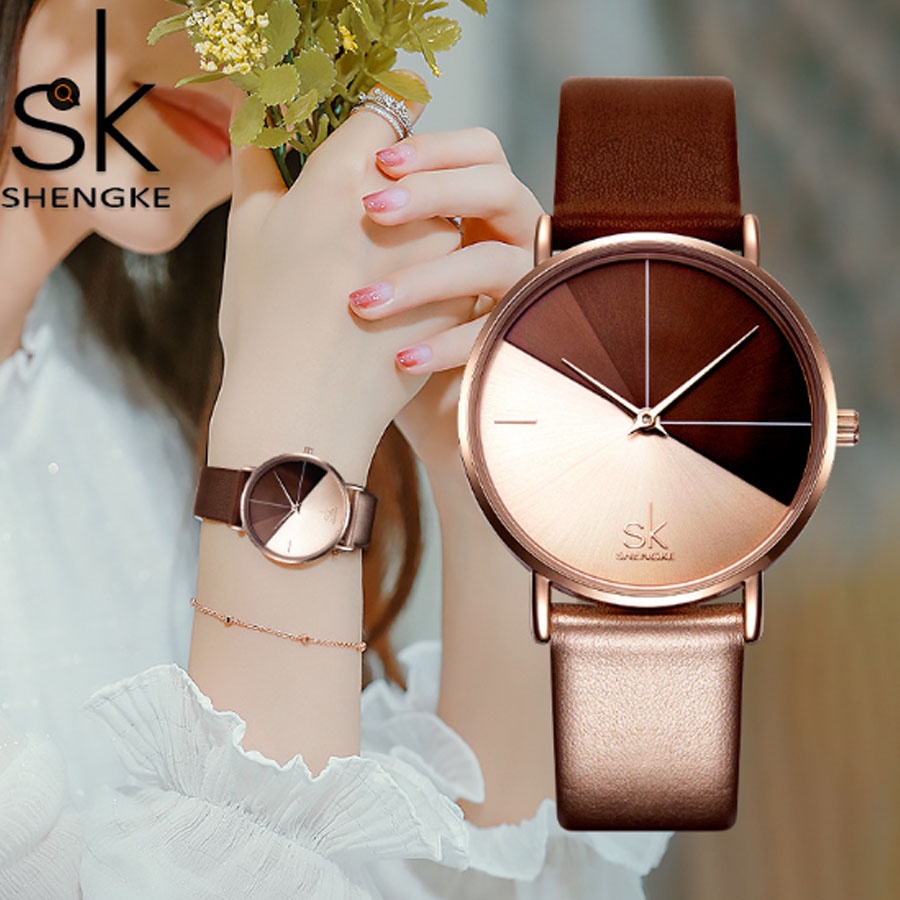 Đồng hồ nữ Sk máy pin size 36mm,dây đeo thép,chống nước 30m, bảo hành toàn quốc 12 tháng