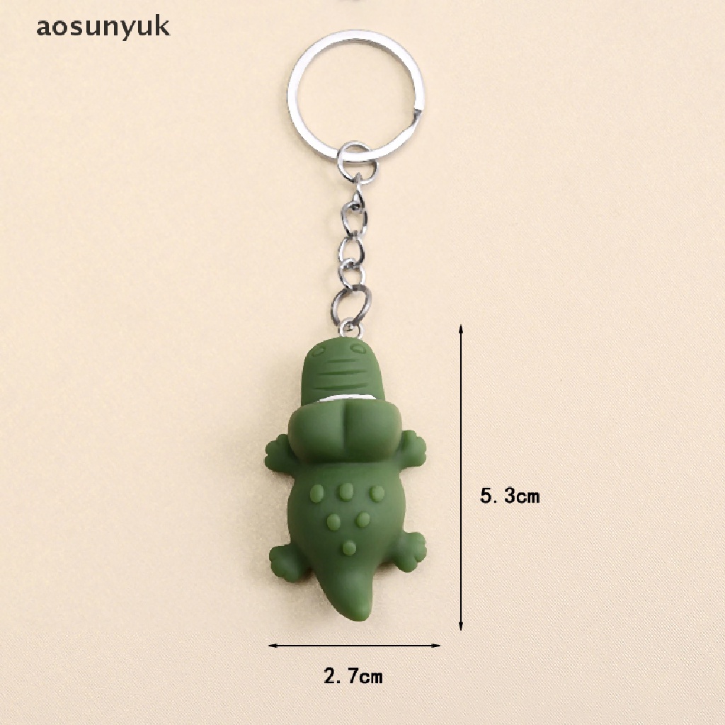 Aosunyuk Móc Chìa Khóa Xe Hơi / Điện Thoại Họa Tiết Hoạt Hình Động Vật / Cá Sấu / Sư Tử Dễ Thương Vui Nhộn Dùng Làm
