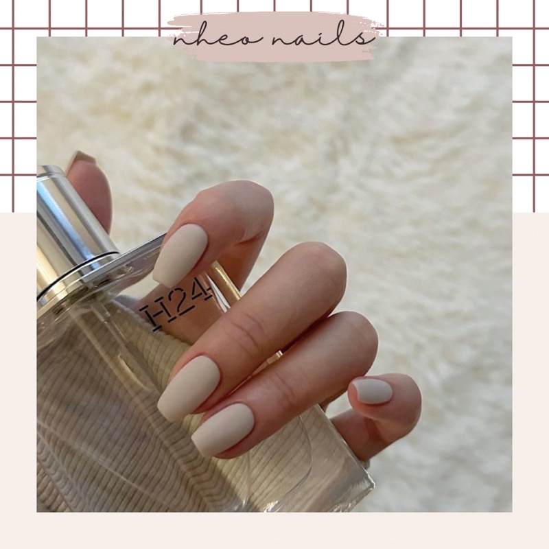NAILBOX - sơn gel trắng sữa màu mù (lỳ) basic | |móng úp sơn gel thiết kế theo yêu cầu