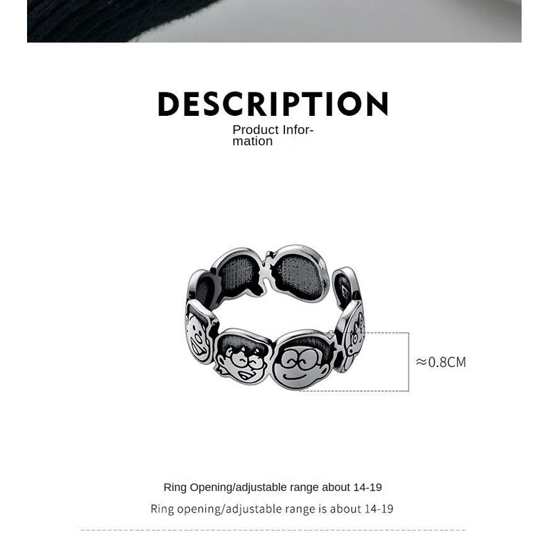 Nhẫn Bạc S925 Hoạ Tiết Hoạt Hình Doraemon Phong Cách Cổ Điển Dành Cho Nữ