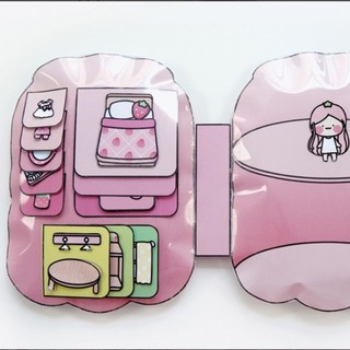 Squishy giấy nước ép dâu tây Doll House