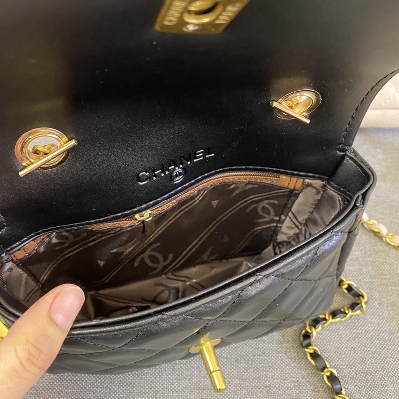 Túi ô trám size 16cm dây tim lót nhung