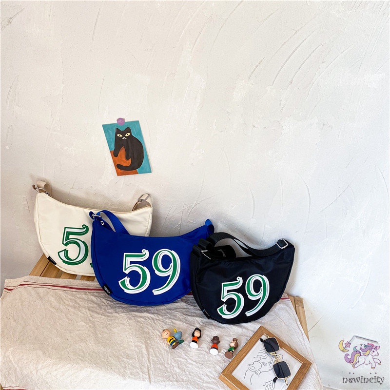 Túi Đeo Chéo Cỡ Lớn Siêu Nhẹ In Chữ Thời Trang Hàn Quốc Cho Bé