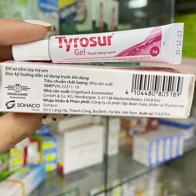 Gel bôi da TYROSUR tuýp 5g