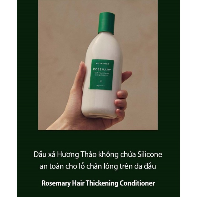 AROMATICA Dầu Gội/ Dầu Xả Hương Thảo Ngăn Rụng Tóc Rosemary Scalp Scaling Shampoo