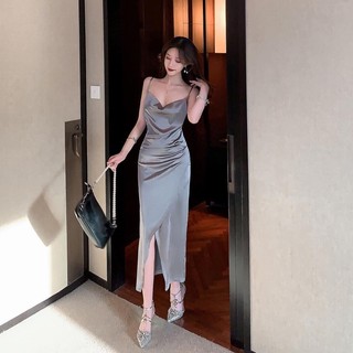 váy lụa 2 dây thời trang