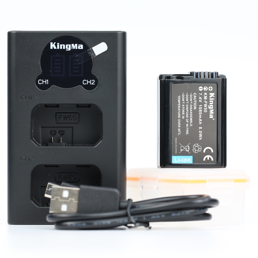 Bộ sạc + pin KingMa FW50 cho máy ảnh Sony