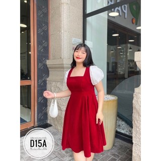 BIGSIZE Đầm nhung tay phối D15A