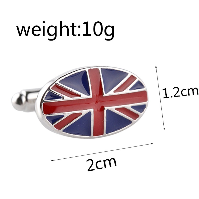 Khuy măng sét EFAN họa tiết lá cờ nước Anh thiết kế mới thời trang cao cấp dành cho nam