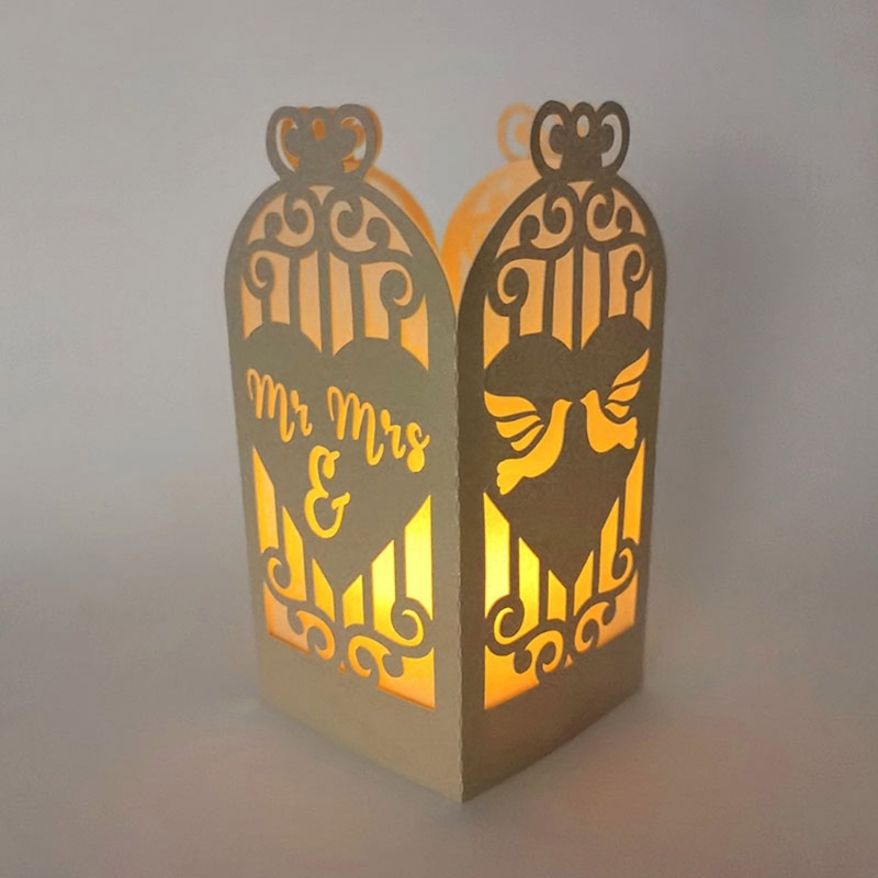 Khuôn Cắt Giấy Kim Loại Hình Lồng Đèn Cặp Đôi Xinh Xắn