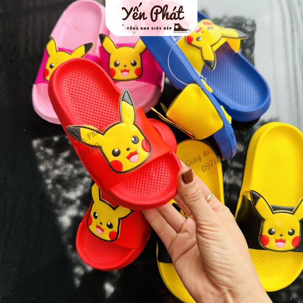 Dép Lê Bé Trai Và Bé Gái Hình Pikachu Từ 2-7 Tuổi Siêu Nhẹ , Dép Quai Ngang Cho bé Chống Nước MS2027