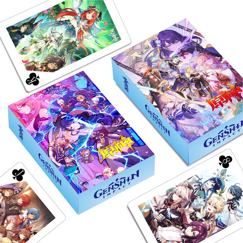 Bộ Sưu Tập Thẻ Bài 3 Trong 1 Genshin Va Chạm