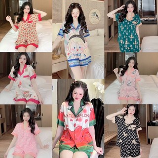 Bộ lụa Mango đùi thiết kế [FREESHIP] chất lụa mềm mịn mát 💯Ảnh thật