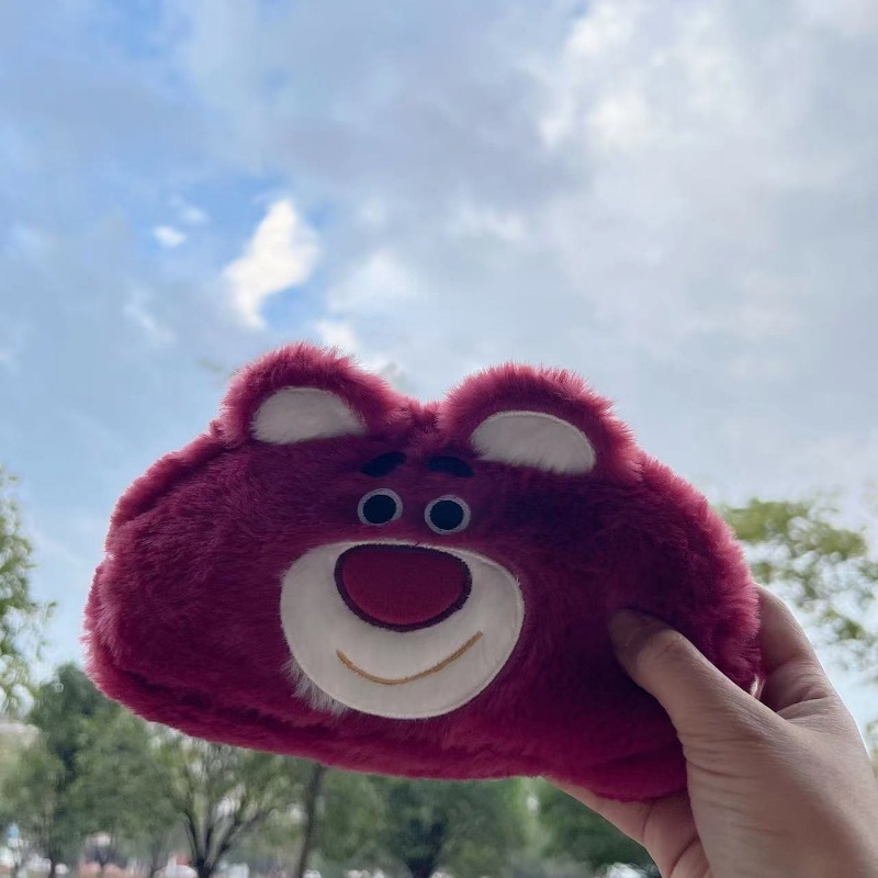 Hộp Bút Gấu Dâu Lotso Túi Đựng Bút Chì Sức Chứa Lớn Họa Tiết Hoạt Hình Dễ Thương Cho Bé