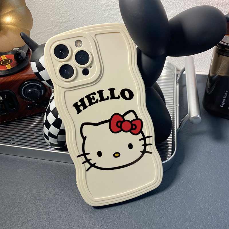 Ốp Điện Thoại Mềm In Chữ hello kitty Cho iphone 14promax 11 13 12 7Plus 8 X XS Max